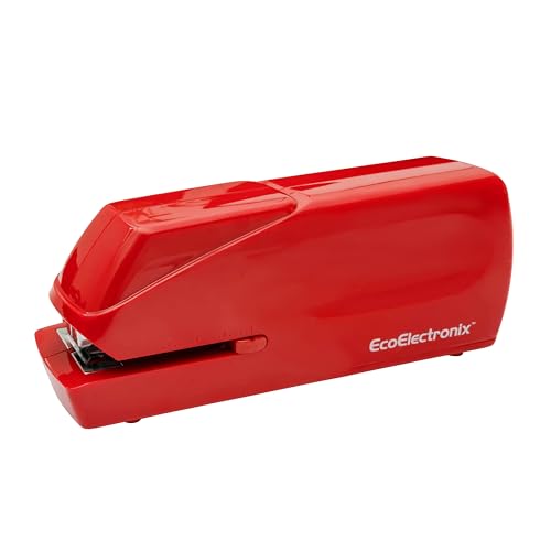 Red Electric Stapler Pro - Automatic Stapler for Desk or Office Use - color: Red