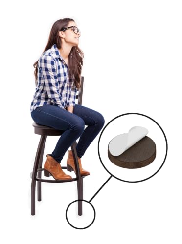 Slipstick GorillaFelt Premium Felt Furniture Pads/Chair Feet Floor Protectors (1 Inch Round) Includes 16 Heavy-Duty Felt Pads with Self Stick Adhesive, Brown - size: 1" Brown