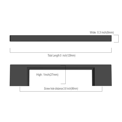 9BUILD 10 Pack Matte Black Cabinet Pulls 3.75 Inch Black Kitchen Cabinet Handles, Cabinet Hardware for Cupboard Drawer Pulls - color: Matte Black, size: 3.75"/96MM Hole Center, style: 10 Pack