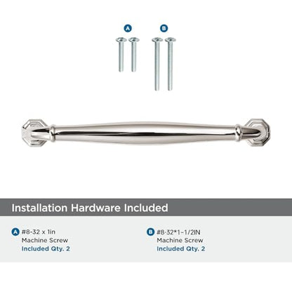 2 Pack 3 Inch Hole Center Polished Nickel Heavy Duty Solid Cabinet pulls Ideal for Dressers, Bathroom, cabinets, and Kitchens cabinets. - color: Polished Nickel, size: 3 Inch Hole Center, style: 2 Pack