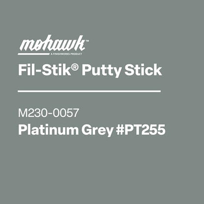 MOHAWK Finishing Products Fill Stick (Fil-Stik) Putty Stick for Wood Repair (Platinum Grey)- Rub On Semi-Soft Wax Filler Stick M230-0057