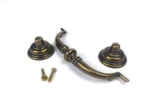4 PCS Antique Brass Metal Drop Bail Pulls,4-1/4" Center to Center - color: Antique Brass, size: 4-1/4" Center to Center