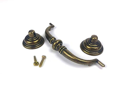 4 PCS Antique Brass Metal Drop Bail Pulls,4-1/4" Center to Center - color: Antique Brass, size: 4-1/4" Center to Center
