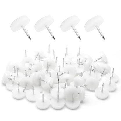 40Pcs 0.71 Inch/18mm Nail in Furniture Glides Furniture Sliders