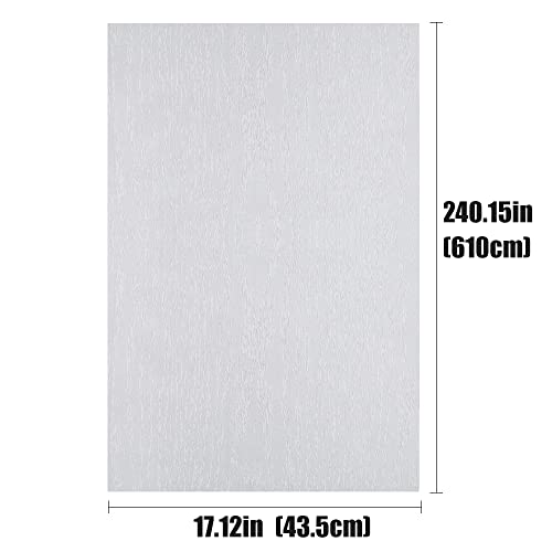 Arthome Peel and Stick Wallpaper - White Wood Contact Paper - White Wallpaper - Self-Adhesive, Removable and Waterproof for Cabinet, Countertop (17"x240") - color: White Wood, size: 16.5" x 240"