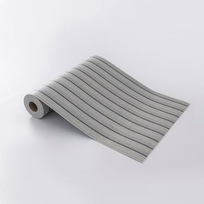 Gray Peel and Stick Slat Wall Panels,Wood Grain Paneling 118"x15.75" - color: Gray