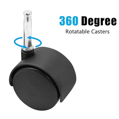 4pcs 2 Inch Swivel Caster Wheels, M8 Grip Neck Stem - style: 2 Inch-M8 Grip Neck Stem