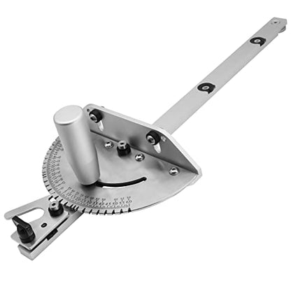 Precision Miter Gauge with a Standard Slot (3/4” x 3/8”), Table Saw Miter Gauge High Accuracy Miter Saw Protractor with 27 Angle Stops, Great Woodworking Tool Table Saw Accessories