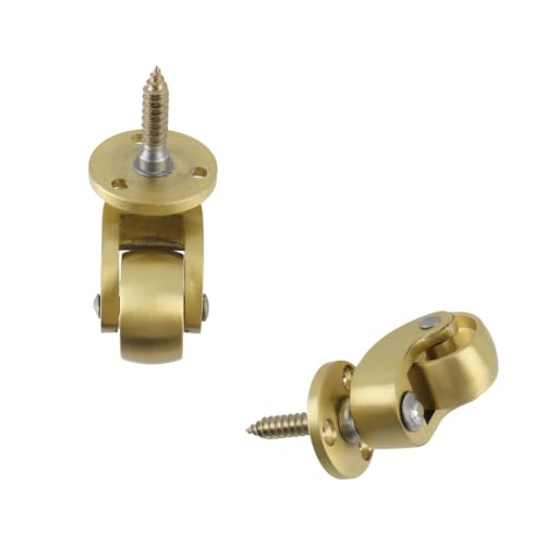 Semetall Brass Stem Casters 360° Swivel Threaded Wheels 4 Pack - style: A-104