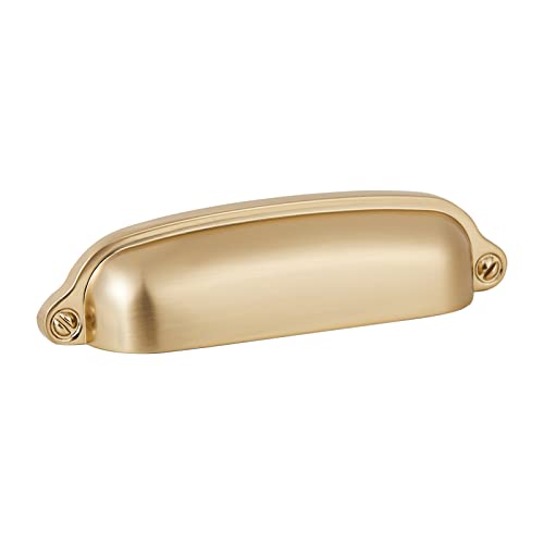 HARPOON 10 Pack Bin Cup Handle Pulls,Vintage Drawer Pulls,Cabinet Hardware,Shell Handle,3.78 Inch Champagne Gold - color: Champagne Gold, size: 3.78 Inch