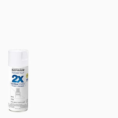 Rust-Oleum Painter's Touch 2X Ultra Cover Spray Paint, Gloss White - color: Gloss White, size: 12 Ounce (Pack of 1)