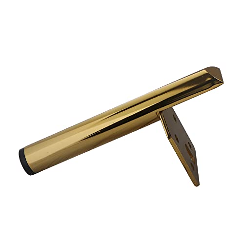 4 Inch Furniture Legs Side Mounted Coffee Table Feet Gold, Set of 4 - size: 4 Inch