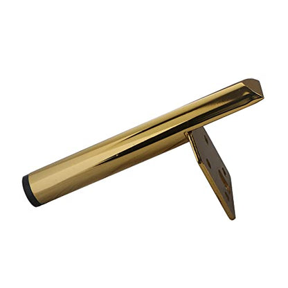 8 Inch Furniture Legs Side Mounted Coffee Table Feet Gold, Set of 4 - size: 8 Inch