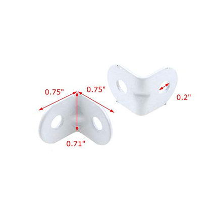 Coshar 20pcs L Bracket Joint Right Angle Bracket Shelf Braces - size: 0.75"x0.75"x0.71"