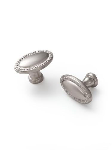 5 Pack Brushed Nickel Cabinet Knobs Silver Drawer Pulls Kitchen Cupboard Dresser Cabinet Hardware Handles Zinc Alloy - color: Brushed Nickel