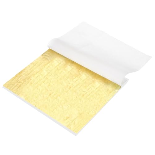 MECCANIXITY 5 Sheet Gold Leaf Sheets, 5.5"x5.5" Imitation Gold Foil Sheets Variegated Booklet Paper for Crafts, Picture Frames, Nails and DIY Arts Decoration,Bronze Autumn - color: Bronze Autumn