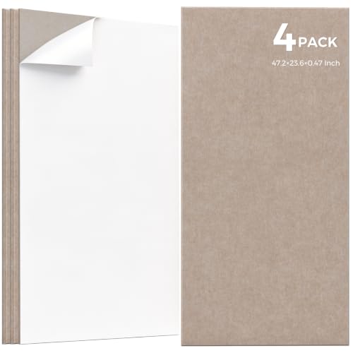 TO-TH Sound Proof Panels for Walls Thickened Acoustic Panel 4 Pack, Camel - color: Camel, size: 4 Pack