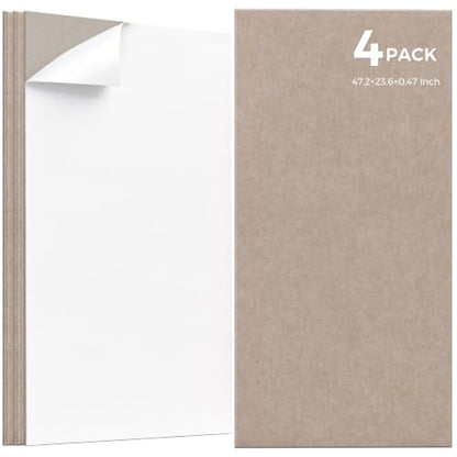 TO-TH Sound Proof Panels for Walls Thickened Acoustic Panel 4 Pack, Camel - color: Camel, size: 4 Pack