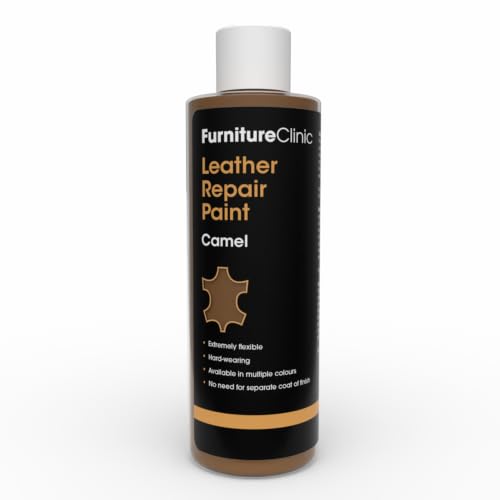 Furniture Clinic Leather Repair Paint, Color and Finish, Camel - color: Camel, size: 250ml / 8.5oz