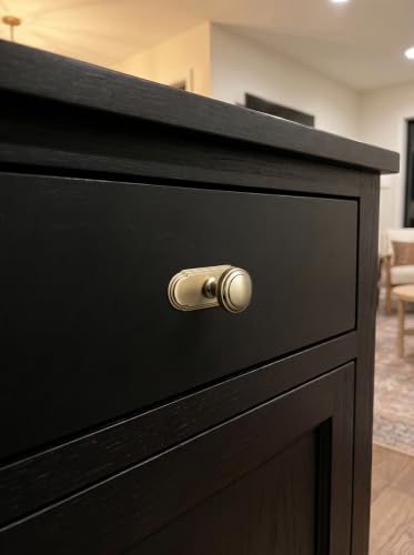 6Pack Champagne Bronze Cabinet Knobs with Backplate Drawer knobs - color: Champagne Bronze, style: Orbit Rim
