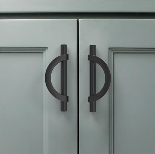 Amerdeco 10 Pack Matte Black Cabinet Pulls 3.75 Inch(96MM) Hole Centers Kitchen Cabinet Handles Hardware Kitchen Handles for Cabinets Cupboard Handles Drawer Pulls - color: Matte Black, size: 3.75"/96MM Hole Center, style: 10 Pack
