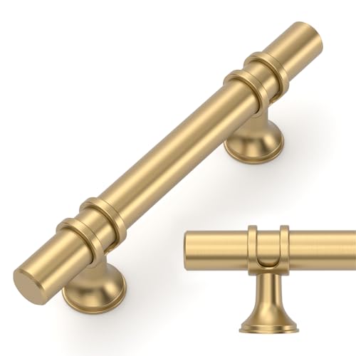 Amerdeco 10 Pack Champagne Bronze Cabinet Pulls 3 Inch(76MM) Hole Centers Kitchen Cabinet Handles Cabinets Hardware Drawer Pulls ZH0050 - color: Champagne Bronze, size: 3"/76MM Hole Center