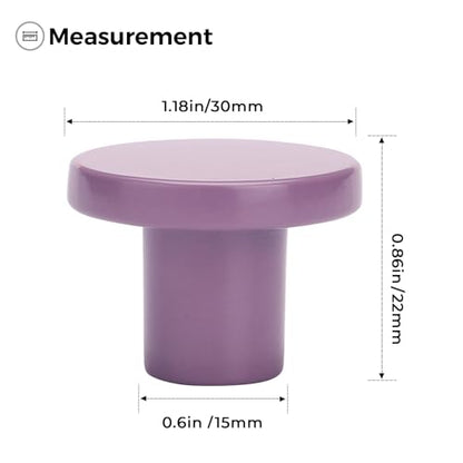 Ravinte Cabinet Knobs, 10 Pack Purple Dresser Drawer Pulls, 1-1/5 Inch - color: Purple