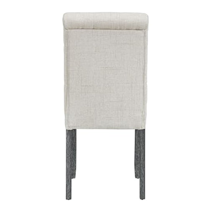 6-Piece Dining Table Set with 4 Upholstered Chairs and Bench, Gray Wash - color: Gray Wash