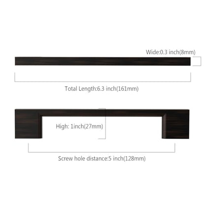 9BUILD 10 Pack Oil Rubbed Bronze Cabinet Pulls 5 Inch Kitchen Cabinet Handles, Cabinet Hardware for Cupboard Drawer Pulls - color: Oil Rubbed Bronze, size: 5"/128MM Hole Center, style: 10 Pack