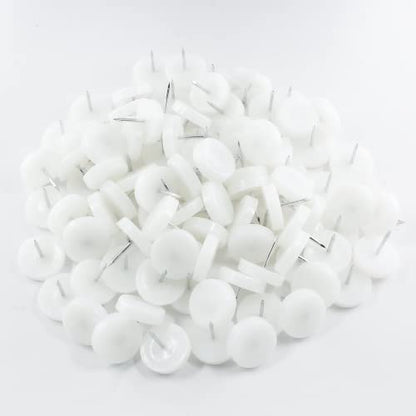 1 Inch (25mm) Nail On Furniture Sliders, Round Chair Feet Glides - size: 1 inch / 25mm