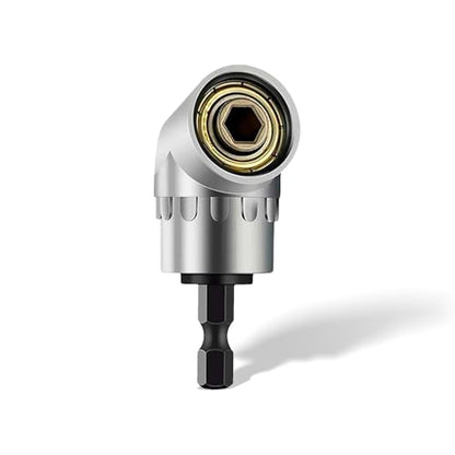 105 Degree Right Angle Drill Adapter 1/4 Inch Hex Bit Driver Attachment - color: Silver, size: 1 Pcs