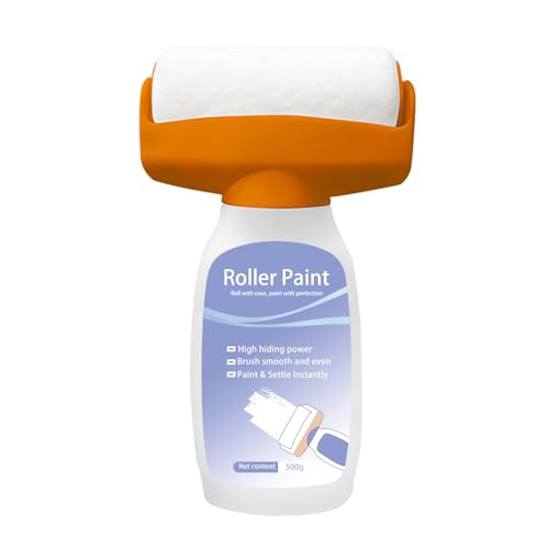 17.64 oz Roller Paints, Repair Chalk Paint with Roller Brush Wall Repair and Touch-Up Tool - Paint Application -High-Coverage Painting, Wall Repair, Graffiti Art & Crafts - Durabl (Container with Paint)