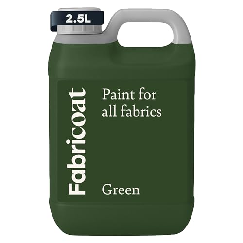 Fabricoat Fabric Paint & Upholstery Dye, Green, Flexible Finish - color: Green, size: 2500 ml