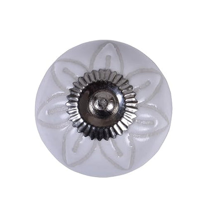 Set of 10 Ceramic Cabinet Colorful Knobs for Kitchen, Cabinet, Drawer, Wardrobe (white1) - color: white1