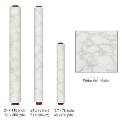 Very Berry Sticker Marble Contact Paper (Stone White Matte, 24" x 78", 2 Pack) Thick Premium Peel and Stick Countertop Wrap, Waterproof Vinyl, Renter Friendly for Kitchen Counters, Bathroom Vanities - color: White Matte, size: 24" x 78" (2-pack)