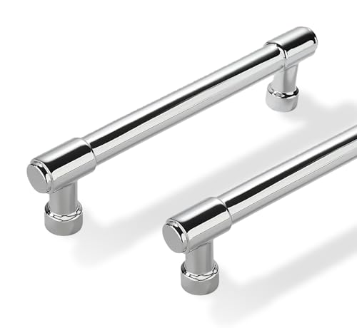 Solid Heavy Duty Jasper Pulls 10 Pack Polished Chrome Cabinet Pulls 3-1/2 Inch Hole Centers for Kitchen Cupboard Handles Modern Drawer Pulls Bathroom Cabinet Pulls - color: Polished Chrome, size: 3-1/2 inch(89mm) Hole Center