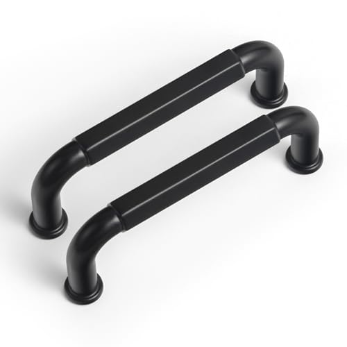 Goo-Ki 6 Pack 3 Inch （76mm） Hole Center Cabinet Pulls Matte Black Zinc Alloy Kitchen Drawer Pulls Drawer Handles 3.45 Inch Length 2201-B-76 - color: Matte Black, size: 3 Inch Hole Centers