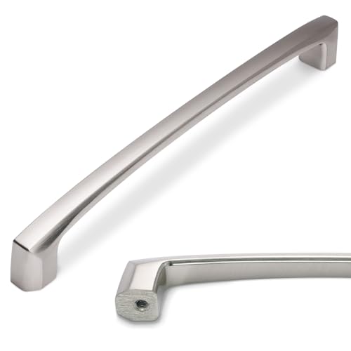 10 Pack 7 Inch Brushed Satin Nickel Kitchen Cabinet Handles - color: Brushed Satin Nickel, size: 7'' Hole Center(177mm)