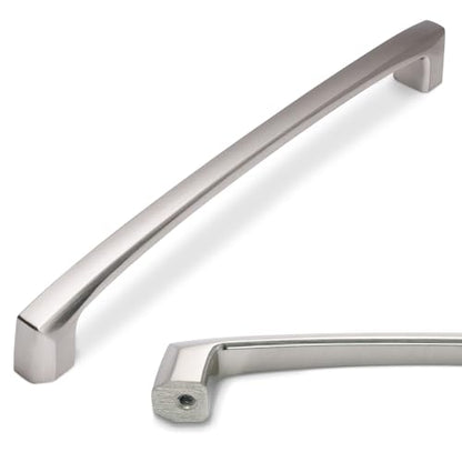 10 Pack 7 Inch Brushed Satin Nickel Kitchen Cabinet Handles - color: Brushed Satin Nickel, size: 7'' Hole Center(177mm)