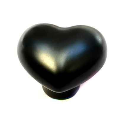 10 Pack Black Ceramic core knob Heart Shape Drawer Knob Kitchen Cupboard Pull Handle with Screws