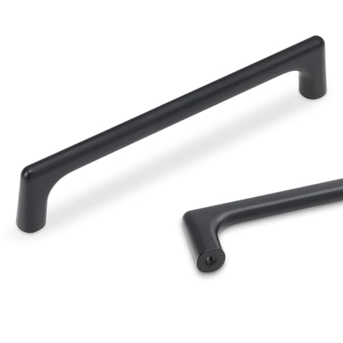 10 Pack 5 inch Matte Black Kitchen Cabinet Handles - color: Matte Black, size: 5 inch Hole Center
