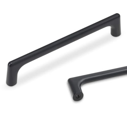10 Pack 5 inch Matte Black Kitchen Cabinet Handles - color: Matte Black, size: 5 inch Hole Center