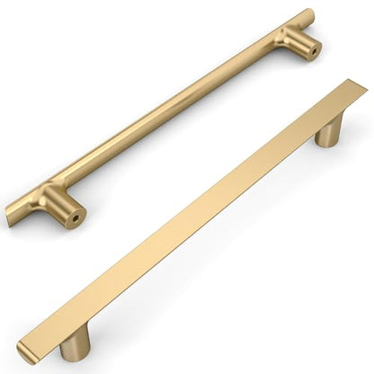 Amerdeco 10 Pack Champagne Bronze Cabinet Pulls 7.5 Inch(192MM) Hole Centers Kitchen Cabinet Handles Hardware Kitchen Handles for Cabinets Cupboard Handles Drawer Pulls ZH0028 - color: Champagne Bronze, size: 7.5"/192MM, style: 10 Pack