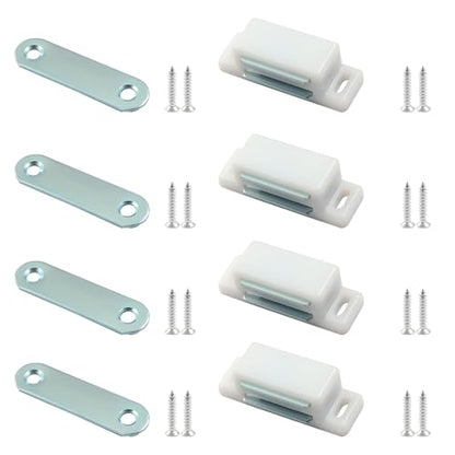 Murtenze Magnetic Cabinet Latch, White, 4 Pack - color: White