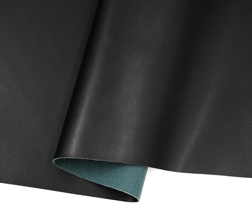 TGXRZX Faux Leather Sheets,Leather Fabric,Vinyl Faux Leather, Black, 1 Yard - color: Black, size: 1 Yard