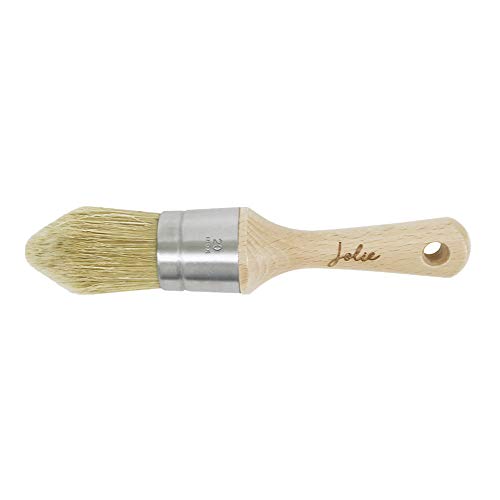 Jolie Wax Brush - Pure Bristle, Ergonomic Handles to be Used with Jolie Finishing Wax (Pointed) - size: Pointed