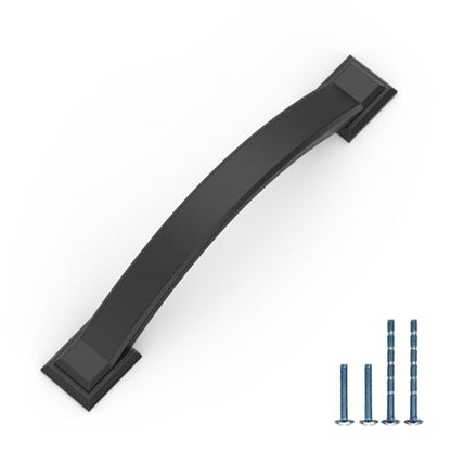 10 Pack 3.75 inch Cabinet Pulls Matte Black Cabinet Handles Drawer Pulls for Kitchen Cabinet Cupboard - color: Matte Black, size: 3.75 inch（96mm）, style: 10 Pack