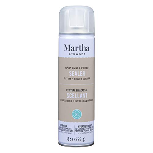 MARTHA STEWART 8oz Spray Paint, Satin Clear Sealer (42941) - color: Satin Clear Sealer