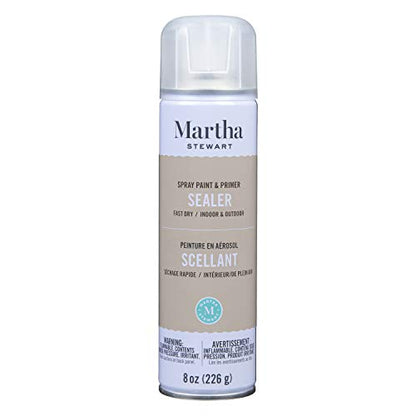 MARTHA STEWART 8oz Spray Paint, Satin Clear Sealer (42941) - color: Satin Clear Sealer