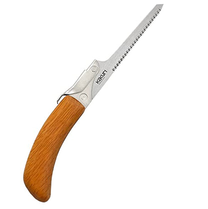 KAKURI Keyhole Saw 4" Coarse Teeth, Premium Oil-Finished Red Oak Handle - color: Japanese Saw (Keyhole 4")